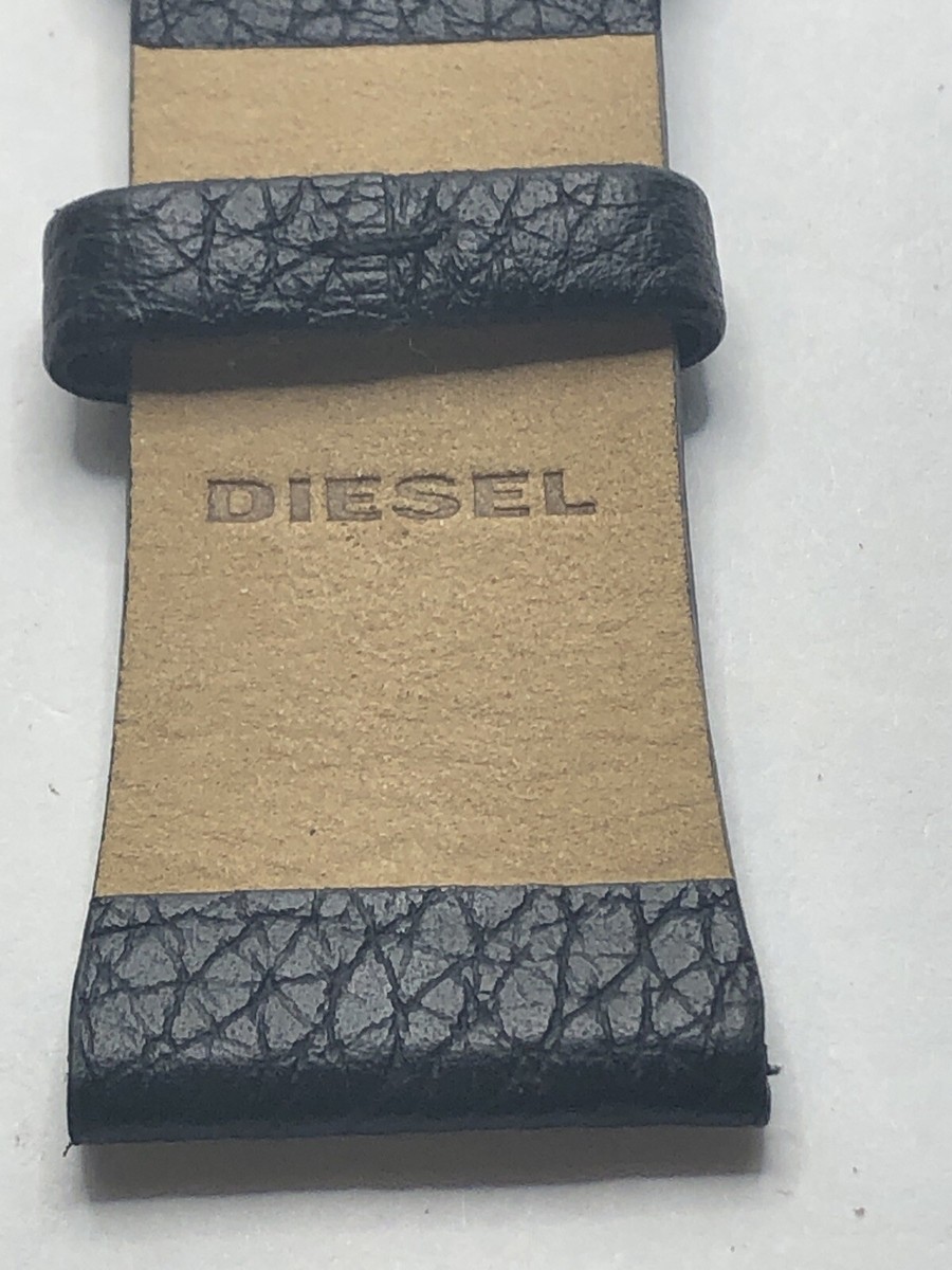 Diesel Watch Parts 2 Piece Leather Half Band Only Clasp Diesel Watch Parts 2 Piece Leather Half Band Only Clasp