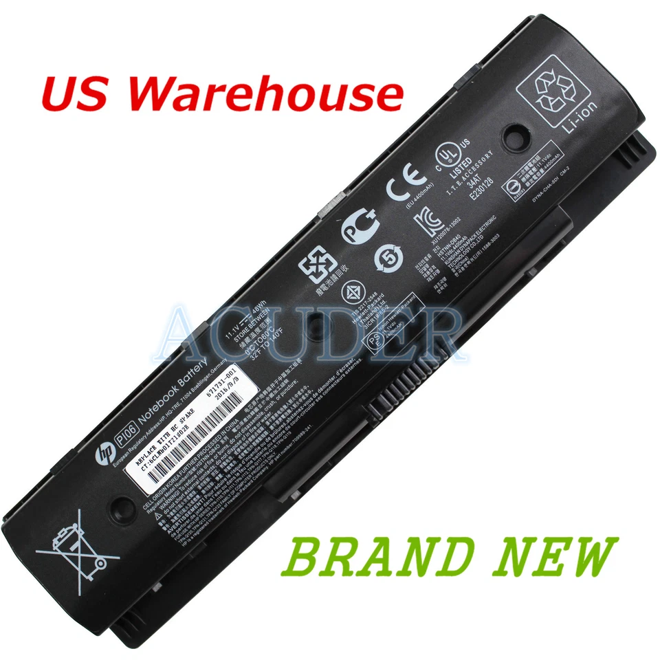 Batería PI06 para Envy 15 17-e020us 710416-001 710417-001 HSTNN-LB4N Foto 2 de 4