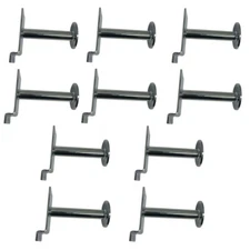 10 Pc Set 3" Slatwall Single Garment Hook, Chrome , Slatwall Hanger