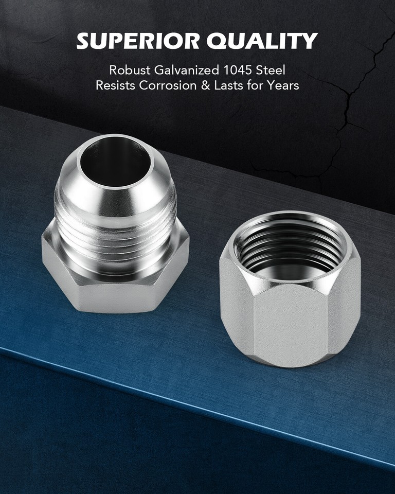 ZELCAN 128 pc JIC ORFS Cap and Plug Kit Hydraulic Hose Tube & Pipe