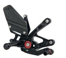 Yamaha YZF R1 R1M 2024 Gilles MUE2 Black/Red Adjustable Rearsets Footrests