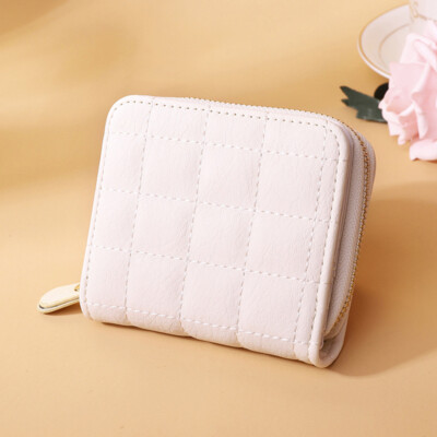 Women Leather Zip Folding Coin Card Holder Wallet Ladies Short