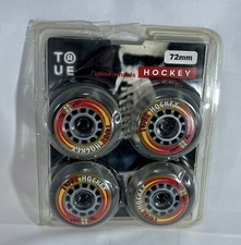 NEW True Inline Skate Wheels 72mm 82A Clear Rollerblade 4-Pack Roller Hockey