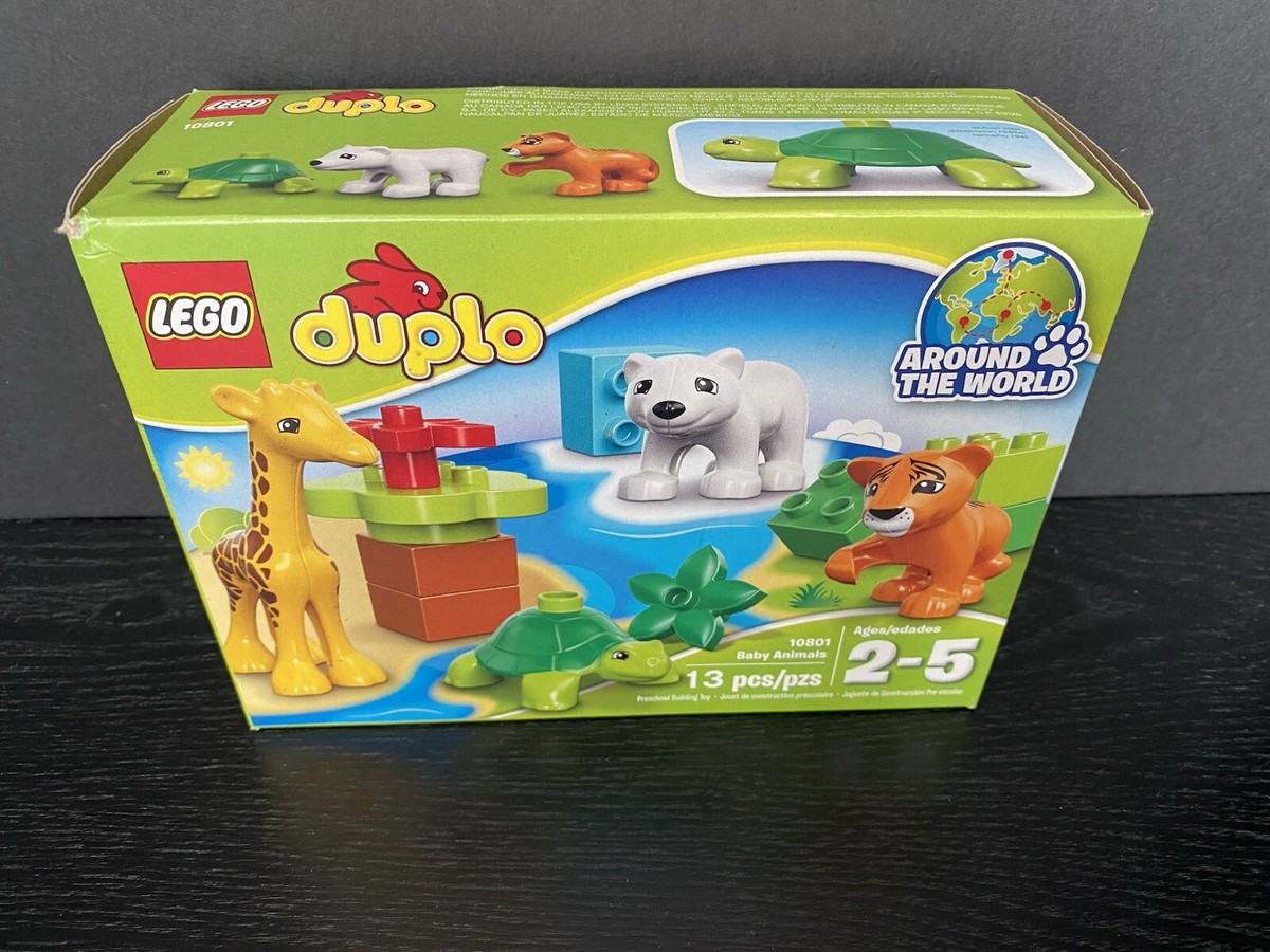 LEGO Duplo 10801 Baby Animals Bear Tiger Turtle Giraffe Set New 