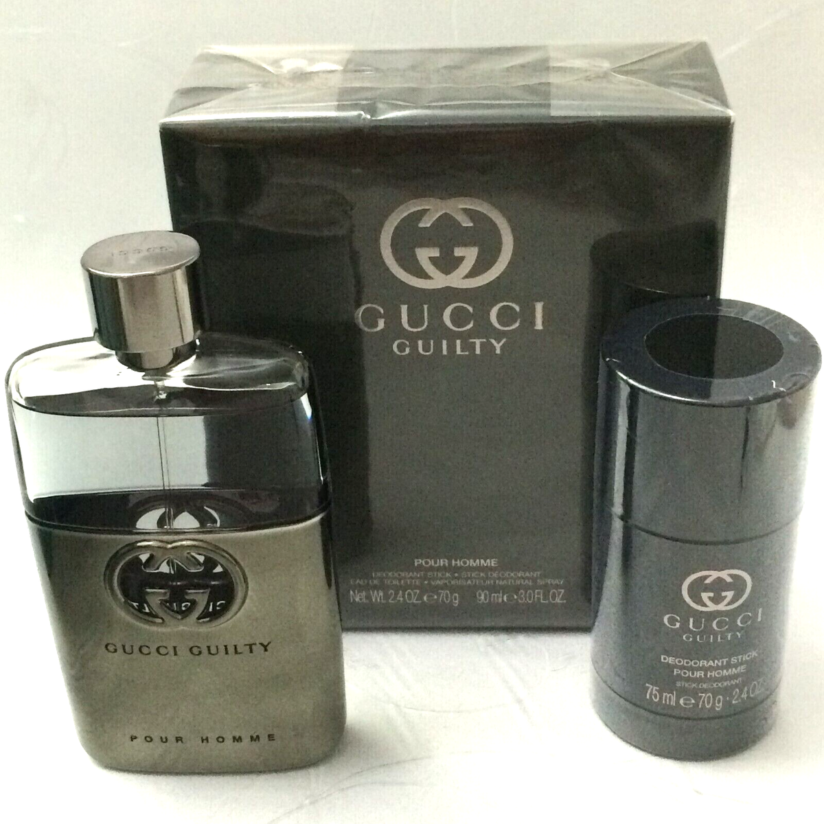 Gucci Guilty Pour Homme 2 pc GIFT SET :3oz/ 90 EDT Spray + 2.4oz