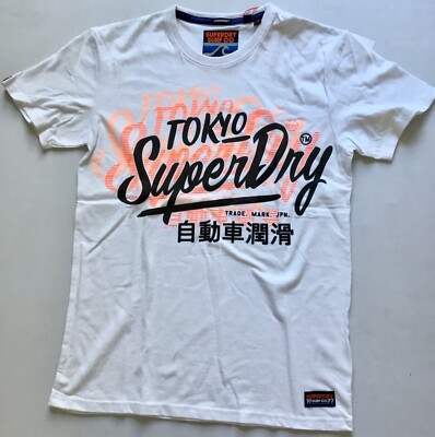 Men s Superdry Ticket Type Oversized Fit T-Shirt M10995NT Optic White Size XL