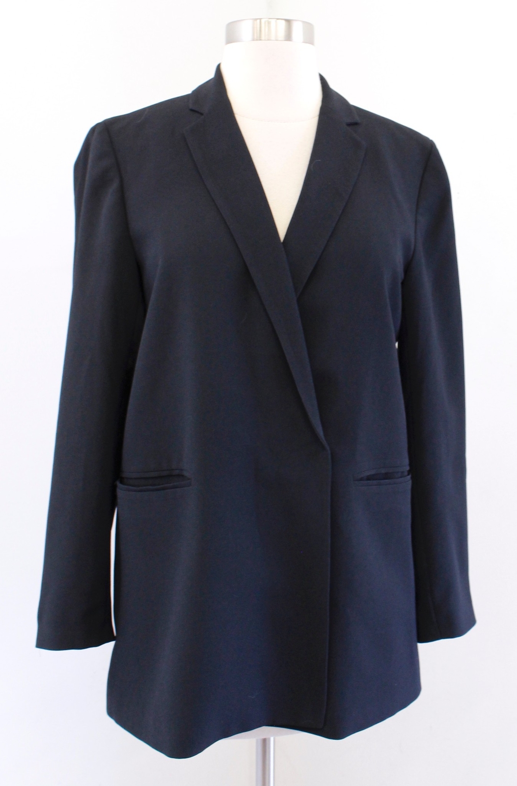 Madewell Lycee Solid Black Drapey Blazer Jacket S… - image 1