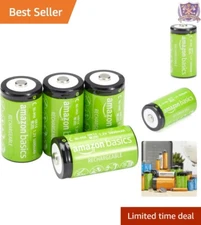 4-Pack Pre-Charged C Cell Batteries - Eco-Friendly, Rechargeable, 1000x Use