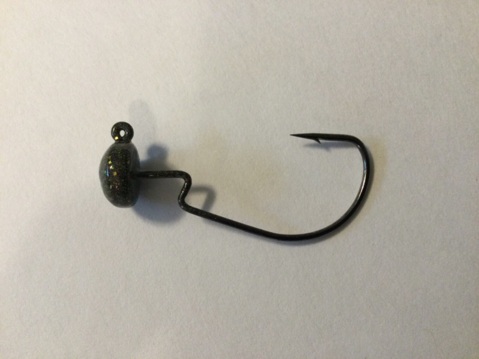 12pc 1/8 oz  1/0 Ned Rig Style Jig Head, Grn pumpkin Weedless Rig