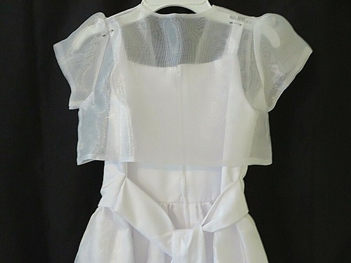 Peachy Kids Special Occasion Dress & Sheer Shrug Solid White Size 10 #12633 - Picture 8 of 8