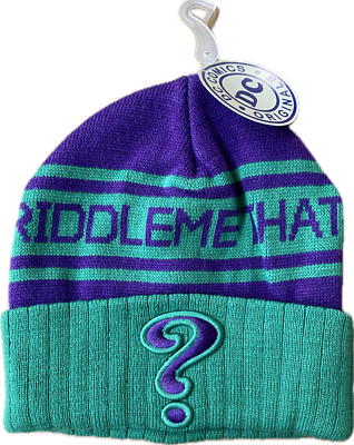 Hat Tuque Riddler Jacquard 3D Wonderful Beanies DC Comics **Brand New**