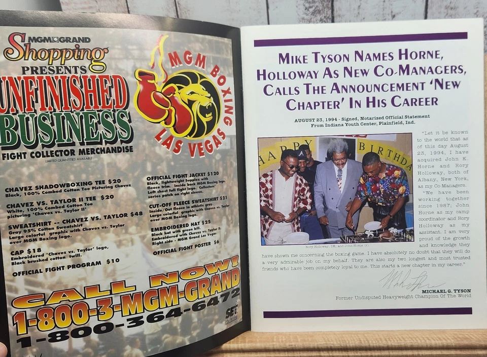 未完成商业拳击节目亲笔签名签名 Gabe Ruelas Michael Nunn — 第 4/4 张图片