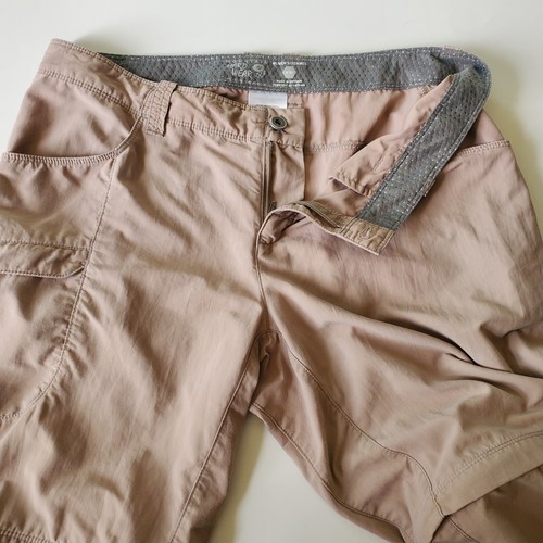 Mountain Hardwear Convertible Pants 4 Tan Nylon Low Rise Straight Leg Hiking - Picture 7 of 16