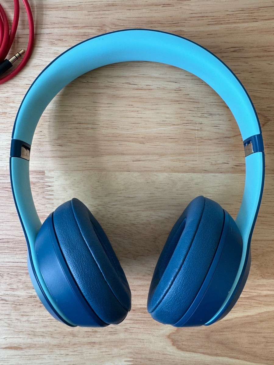 Beats by Dr. Dre Solo3 Bluetooth Wireless Headphones Blue w/ Cord