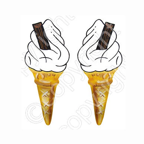 ice cream van sticker, bonnet ice cream painted affect