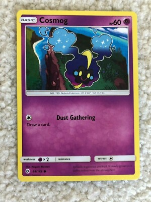 Cosmog Pokemon card Dust Gathering 64/149 Excellent Condition