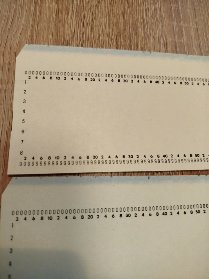 Czech Computer Mainframe Punch Card Perforated 1970s 10 pcs - Image 3 of 4