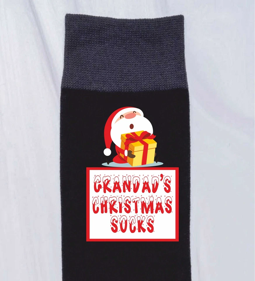 Grandad's Christmas Socks Men's Black Socks Perfect Xmas Funny Joke Present  - Image 4 of 4