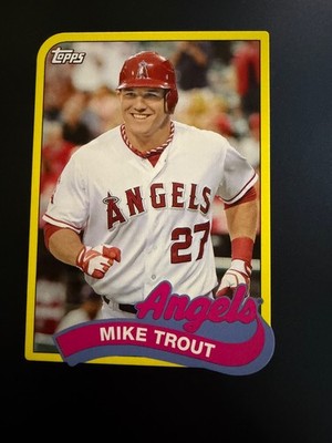 2014 Mike Trout #TM-28 Topps Smaller Card Rounded Corner Yellow Border Card