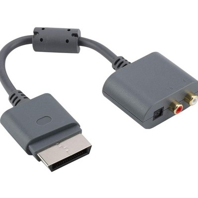 Optical Audio Adapter Kabel für Xbox 360 und Fernseher, 4 Ports, Grau
