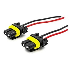 2 PCS Wiring Harness Headlight Socket, 9005 9006 9012 HB3 HB4 Nylon Fog Light
