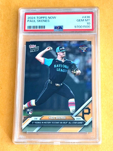 2024 Topps Now Paul Skenes #436 RC Rookie ALL-STAR GAME STARTER PSA 10 GEM MT 00