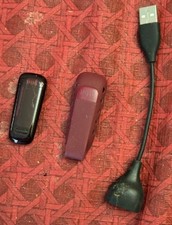 Fitbit One Wireless Activity  Sleep Tracker FB103 Burgundy Needs Battery