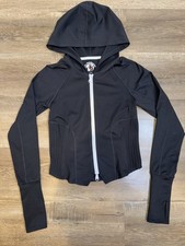 FP Movement Playing For Keeps Track Jacket Size XS, Black Zip Hoodie Free People