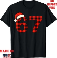 67 Christmas Funny Six Seven Meme Brainrot Plaid T-Shirt, UNISEX Adult Kid Tee