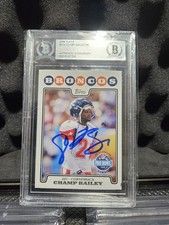 Champ Bailey 2008 Topps Pro Bowl Autograph Card #314 BAS 10