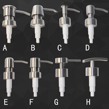 304 Stainless Metal Dispenser Replacement Soap Pump Liquid Lotion Bottle Head