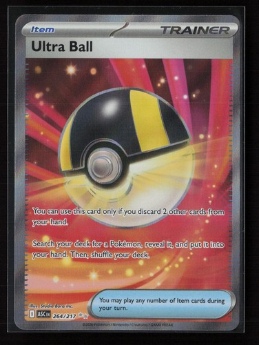 Ultra Ball 264/217 Ultra Rare Ascended Heroes Pokemon Holo