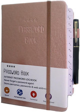 Passwortbuch, Passwortbuch mit Register A-Z, mit Gelschreiber, Internet Passwort