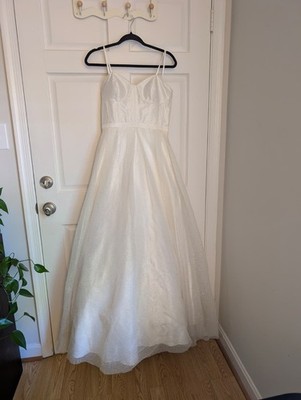 Sparkly White Tulle A-Line Strapless Dress | Bridal / Reception / Quinceañera