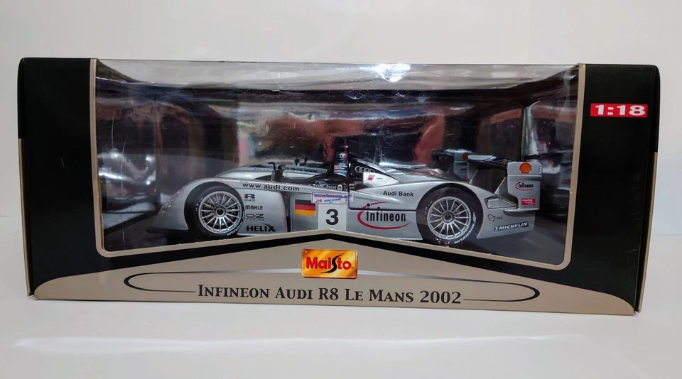 Maisto 1/18 Audi R 8 Infineon Le Mans 2002 GT Racing, edición especial Foto 2 de 4