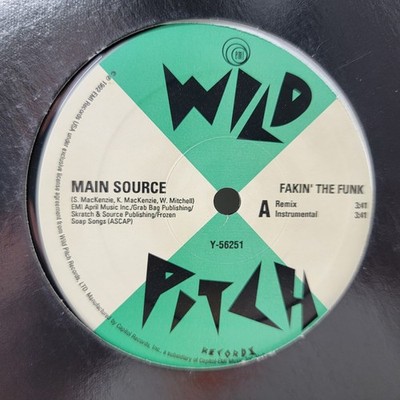 Main Source Fakin The Funk Wild Pitch vg 12'' Vinyl Record Single free sleeve