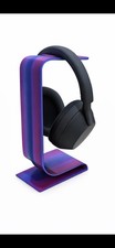 3D Printed Modern Headphone Stand Holder   Aurora Purple   Desk Display