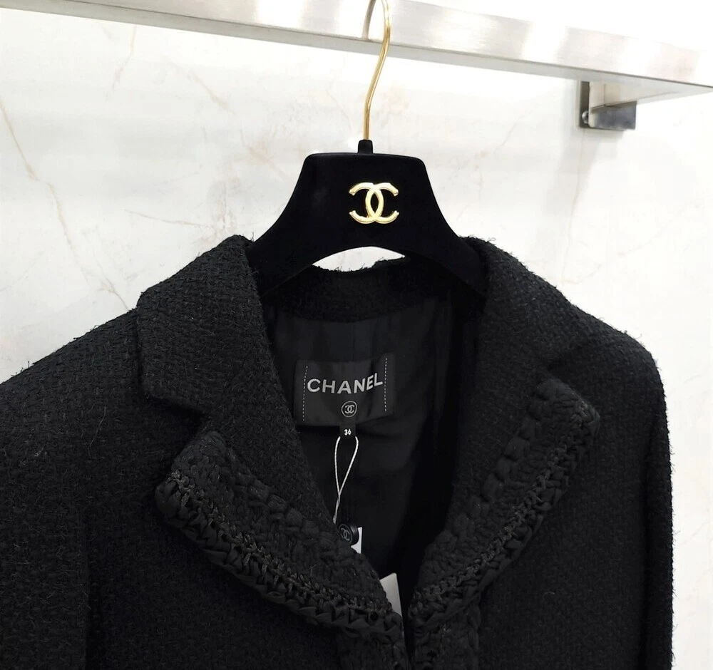 Giacca CHANEL tweed cropped nera 139797238