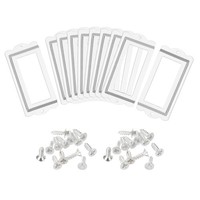 Metallschildhalter 85X40Mm 10Stk Dateinamenkarten Etikettenrahmen Silberfarben