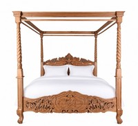 Himmelbett Palazzo D'oro Mahagoni Schlossbett 180X200 Massivholz