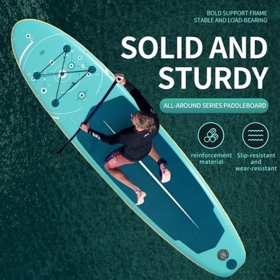 Inflatable SUP Board Green PVC Stand Up Paddle Board Complete Kit With Accessory