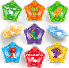 12PCS Dinosaur Bath Toys, 12Pcs Floating Dinosaur Bathtub Toy Set for Water Pool