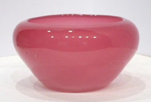 STUNNING! Antique CARDER STEUBEN Vintage ROSALINE JADE #2687 Art Glass Bowl