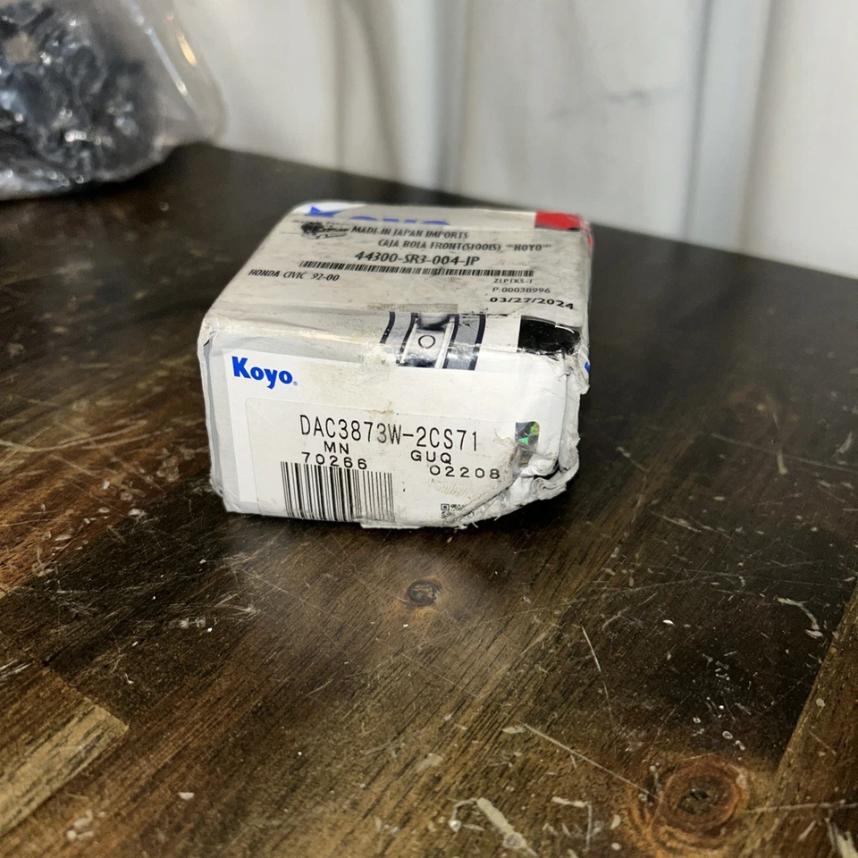 1 cojinete de rueda delantera japonés KOYO para 92-00 Honda Civic, Civic Del Sol sin ABS Foto 2 de 4