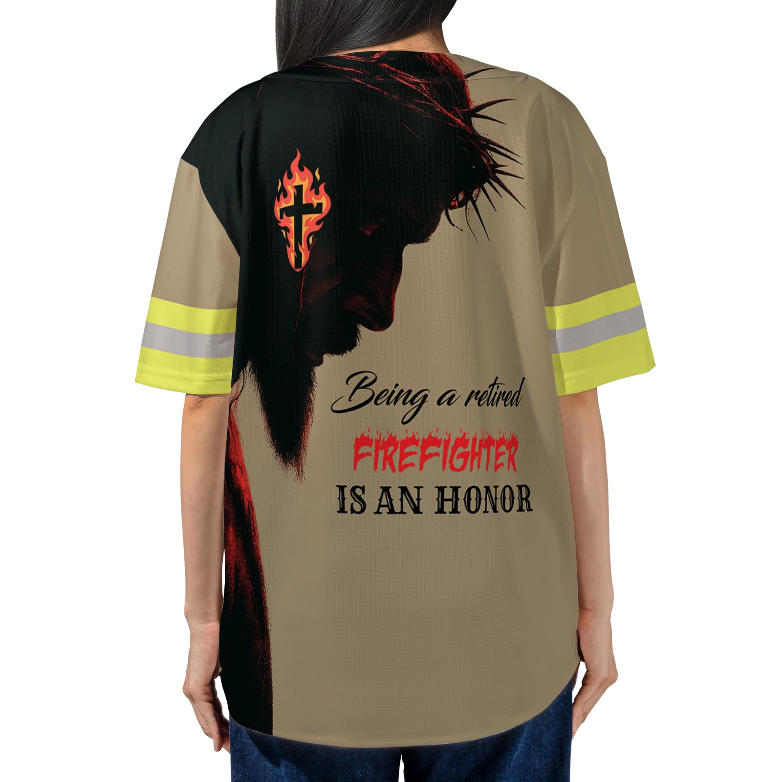 Being a Retired Firefighter Baseball Jersey