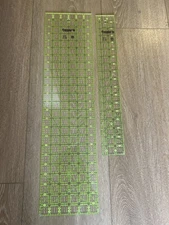 Lot of 2 Omnigrid Omnigrip Ruler, 8-½" x 24", 2-½” x 18”, Excellent Condition 