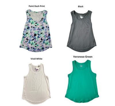 Member's Mark Ladies Moisture Wicking UPF 50+ Curved Hem 4-Way Stretch Tank
