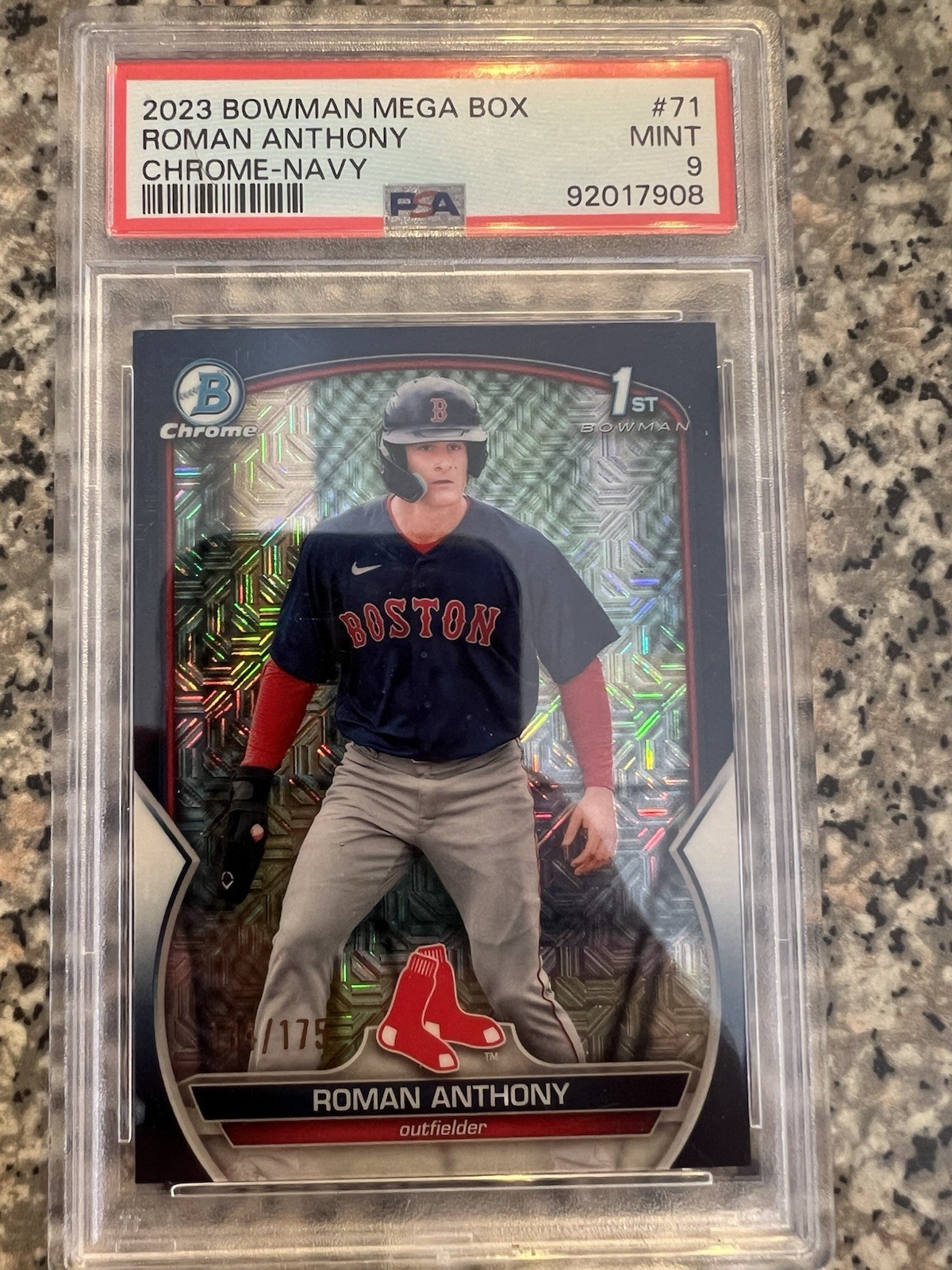 Bowman 2023 Roman Anthony Navy Mojo Refractor #BCP-71 PSA 9 /175