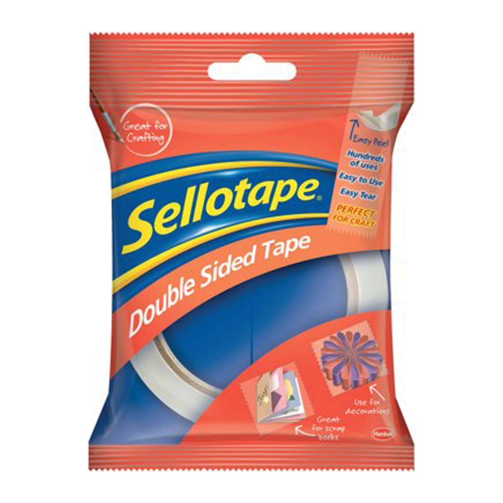 Sellotape Double Sided Tape 12mm x 33m - 8 Pack (1589241)