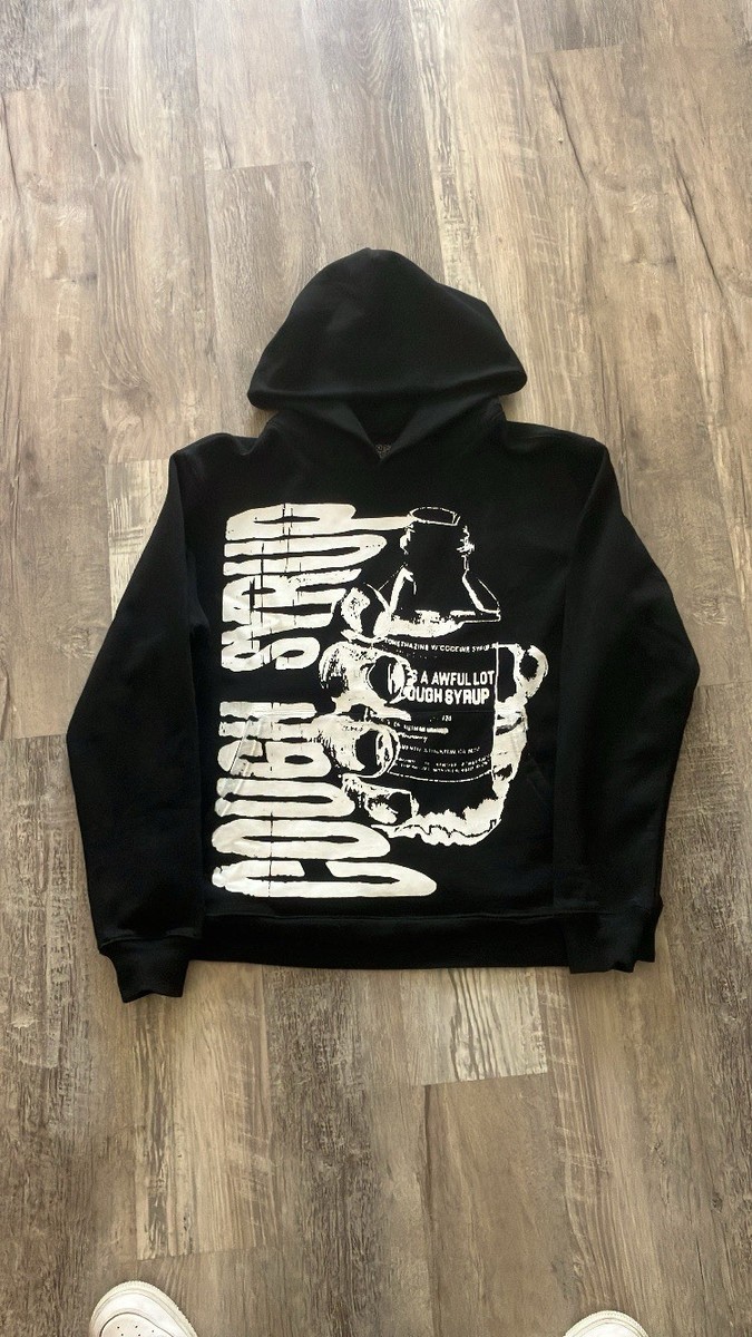 専用XS cough syrup hoodie Awful Lot of Cough Syrup Warning Label Hoodie (ALOCS) Size Large